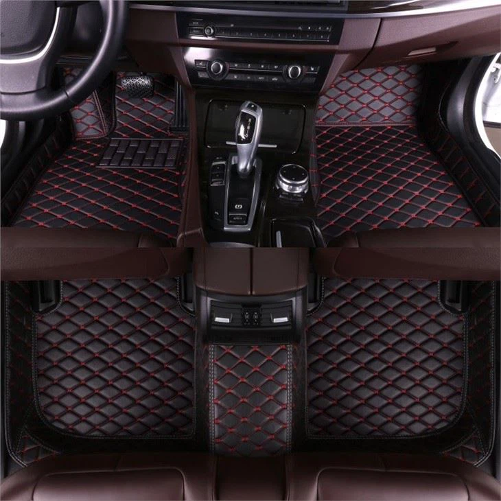 Diamond-shaped Car Leather Foot Pads Diamond-shaped Car Leather Foot Pads